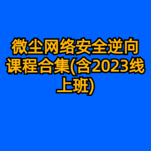 微尘网络安全逆向课程合集(含2023线上班)-cc资源站