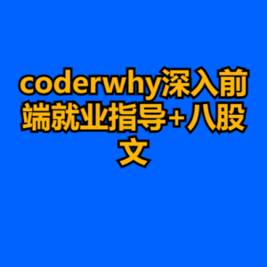 coderwhy深入前端就业指导+八股文-cc资源站