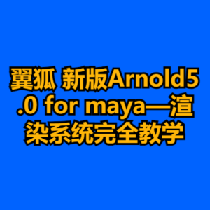 翼狐 新版Arnold5.0 for maya—渲染系统完全教学-cc资源站