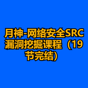 月神-网络安全SRC漏洞挖掘课程（19节完结）-cc资源站