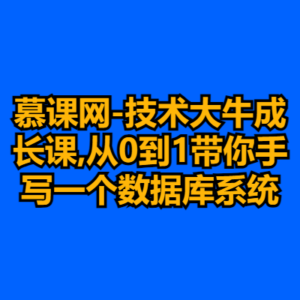 慕课网-技术大牛成长课,从0到1带你手写一个数据库系统-cc资源站