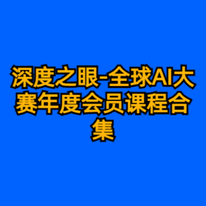 深度之眼-全球AI大赛年度会员课程合集-cc资源站