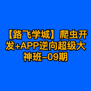 【路飞学城】爬虫开发+APP逆向超级大神班-09期-cc资源站