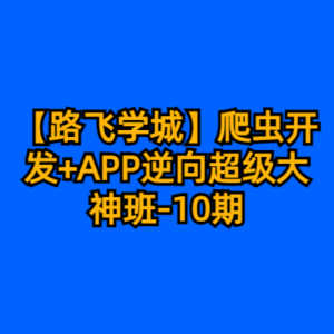 【路飞学城】爬虫开发+APP逆向超级大神班-10期-cc资源站