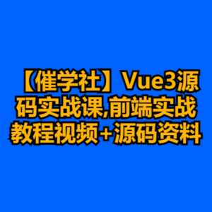 【催学社】Vue3源码实战课,前端实战教程视频+源码资料-cc资源站