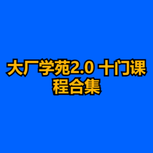 大厂学苑2.0 十门课程合集-cc资源站