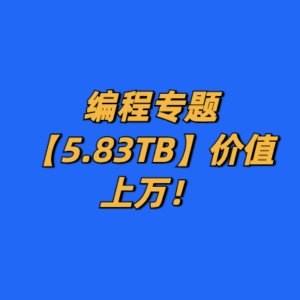 编程专题【5.83TB】价值上万！-cc资源站