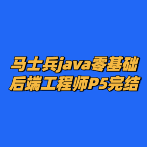 马士兵java零基础后端工程师P5完结-cc资源站