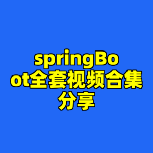 springBoot全套视频合集分享-cc资源站