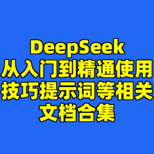 DeepSeek从入门到精通使用技巧提示词等相关文档合集-cc资源站
