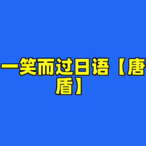 一笑而过日语【唐盾】-cc资源站