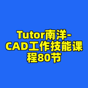 Tutor南洋-CAD工作技能课程80节-cc资源站