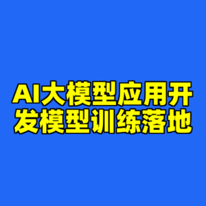 AI大模型应用开发模型训练落地-cc资源站
