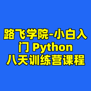 路飞学院-小白入门 Python八天训练营课程-cc资源站