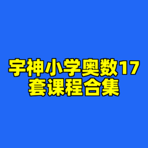 宇神小学奥数17套课程合集-cc资源站
