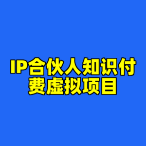 IP合伙人知识付费虚拟项目-cc资源站