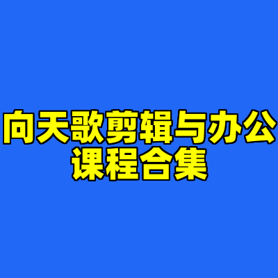 向天歌剪辑与办公课程合集