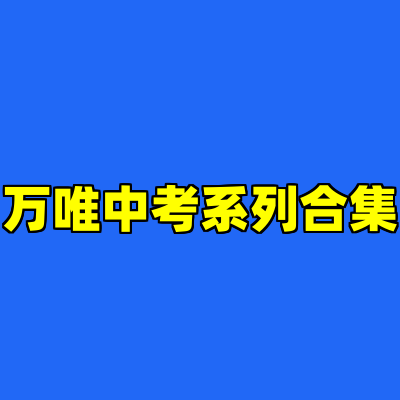 万唯中考系列合集