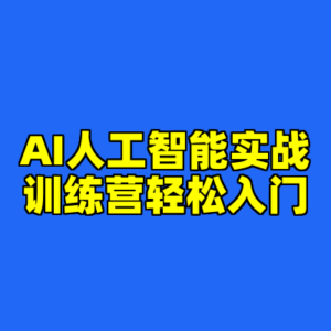 AI人工智能实战训练营轻松入门-cc资源站