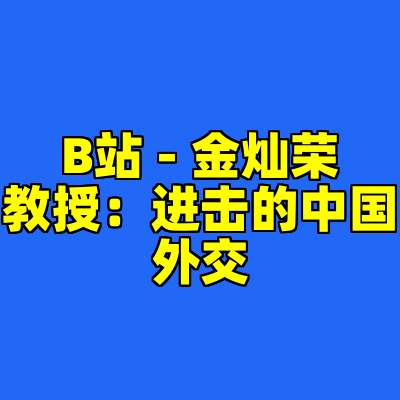 B站 - 金灿荣教授：进击的中国外交