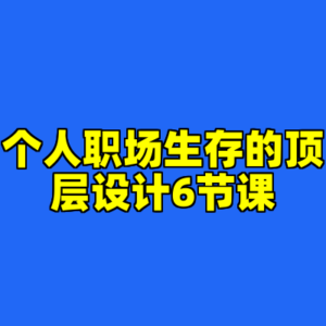 个人职场生存的顶层设计6节课-cc资源站