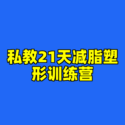 私教21天减脂塑形训练营