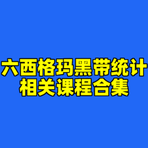 六西格玛黑带统计相关课程合集-cc资源站
