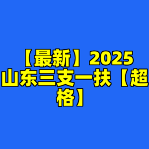 【最新】2025山东三支一扶【超格】-cc资源站