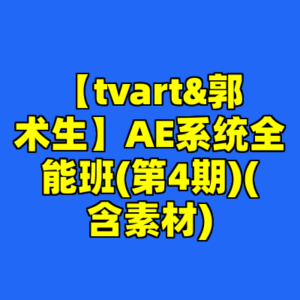 【tvart&郭术生】AE系统全能班(第4期)(含素材)-cc资源站