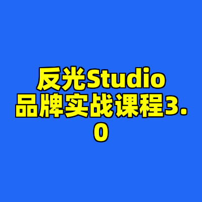 反光Studio品牌实战课程3.0