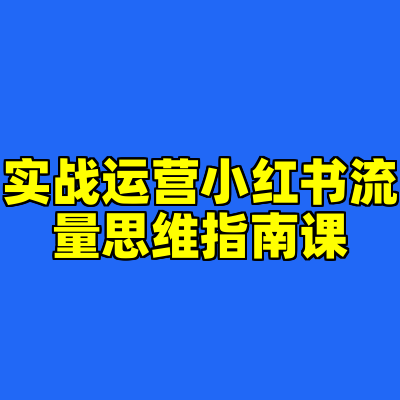 实战运营小红书流量思维指南课