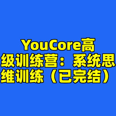 YouCore高级训练营：系统思维训练（已完结）