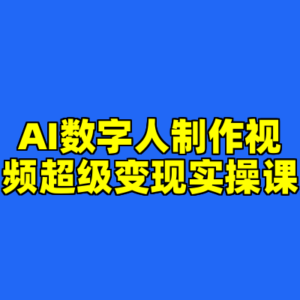 AI数字人制作视频超级变现实操课-cc资源站