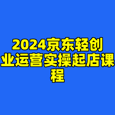2024京东轻创业运营实操起店课程