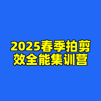 2025春季拍剪效全能集训营