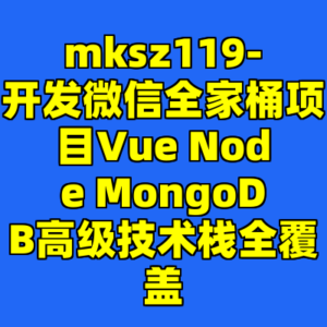 mksz119-开发微信全家桶项目Vue Node MongoDB高级技术栈全覆盖-cc资源站
