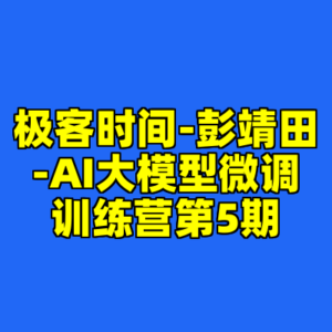极客时间-彭靖田-AI大模型微调训练营第5期-cc资源站