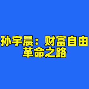 孙宇晨：财富自由革命之路-cc资源站
