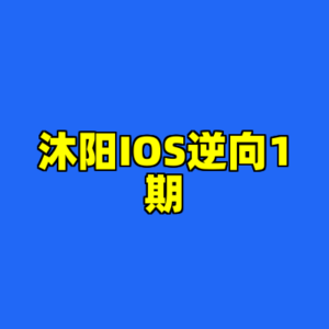 沐阳IOS逆向1期-cc资源站