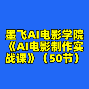 墨飞AI电影学院《AI电影制作实战课》（50节）-cc资源站
