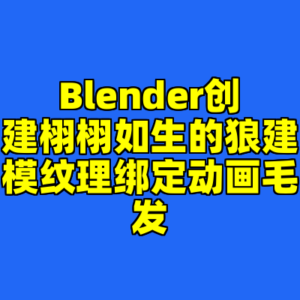 Blender创建栩栩如生的狼建模纹理绑定动画毛发-cc资源站