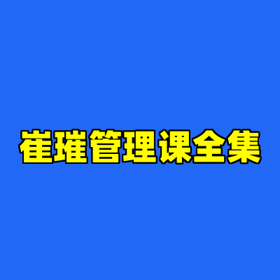 崔璀管理课全集