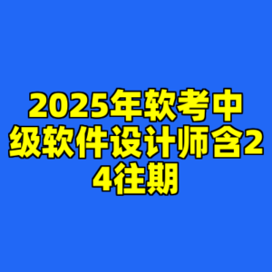 2025年软考中级软件设计师含24往期-cc资源站