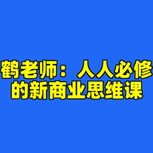 鹤老师：人人必修的新商业思维课-cc资源站