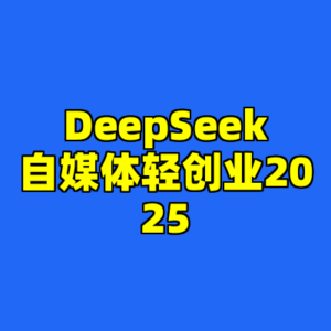 DeepSeek自媒体轻创业2025-cc资源站