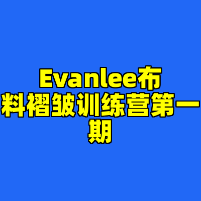 Evanlee布料褶皱训练营第一期