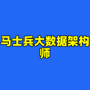 马士兵大数据架构师-cc资源站