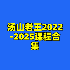 汤山老王2022-2025课程合集-cc资源站