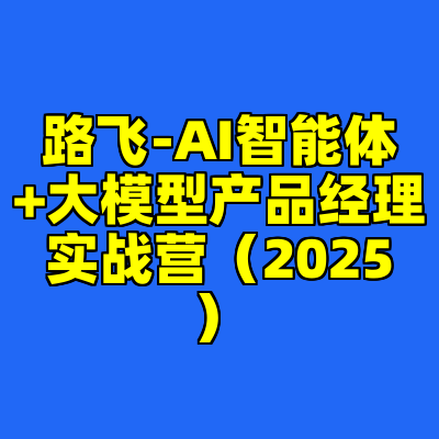 路飞-AI智能体+大模型产品经理实战营（2025）