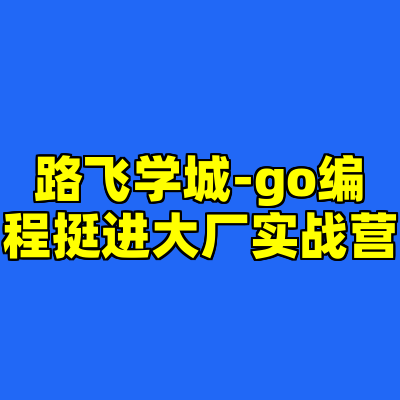 路飞学城-go编程挺进大厂实战营